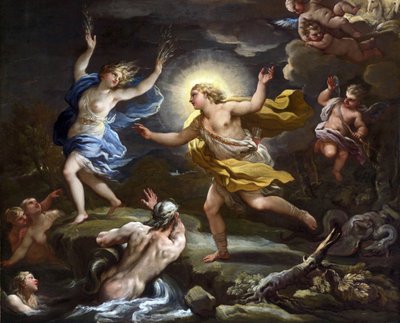 Baroko: Apollo a Daphne par Giordano, Luca (1632-1705). Olej na plátně od Luca Giordano