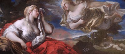 Hagar a Ismael v poušti kolem roku 1696 (olej na plátně) od Luca Giordano