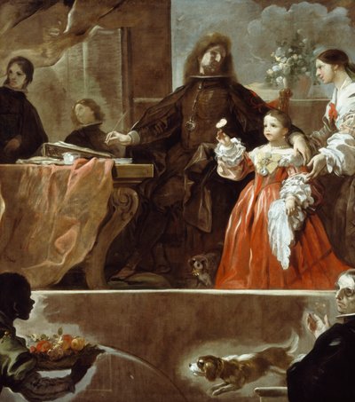 Pocta Velazquezovi za hraběte ze Santiestebanu od Luca Giordano