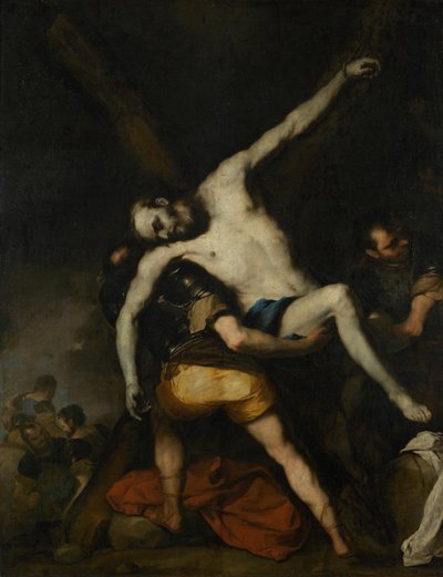 Snímání z kříže svatého Ondřeje od Luca Giordano