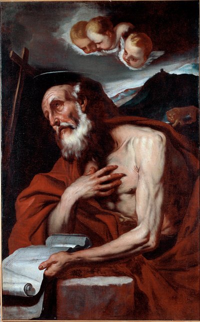 Znázornění malby svatého Jeronýma od Lucy Giordana od Luca Giordano
