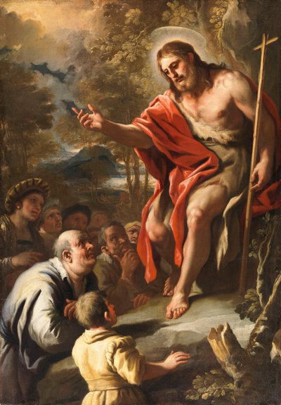 Svatý Jan káže na poušti od Luca Giordano