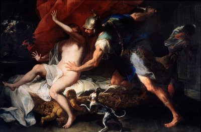 Tarquinius a Lukrécie“. od Luca Giordano