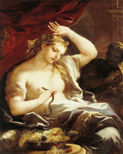Smrt Kleopatry, Luca Giordano, olej na plátně od Luca Giordano