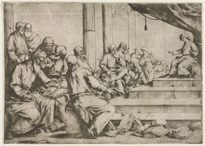 Mladý Kristus vyučující v chrámu od Luca Giordano