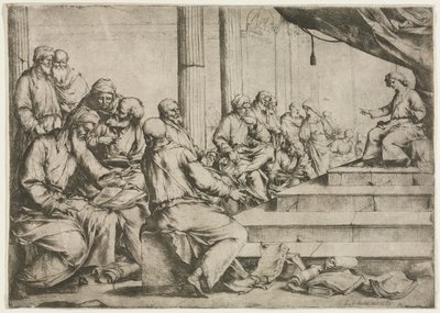 Mladý Kristus vyučující v chrámu, c. 1653. od Luca Giordano
