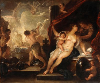 Venuše, Mars a Vulkánova kovárna od Luca Giordano