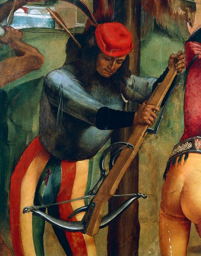 Kuše, detail z Umučení svatého Šebestiána, Luca Signorelli (1445-1523) od Luca Signorelli