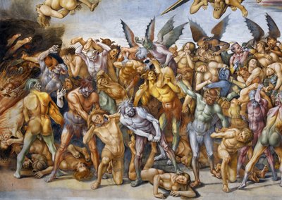 Zatraceni v pekle, z cyklu fresek Poslední soud od Luca Signorelli