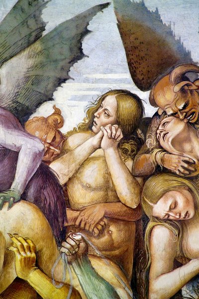 Zatraceni v pekle, z cyklu fresek Poslední soud od Luca Signorelli