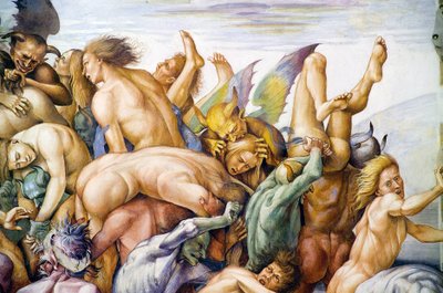 Zatraceni v pekle, z cyklu fresek Poslední soud od Luca Signorelli