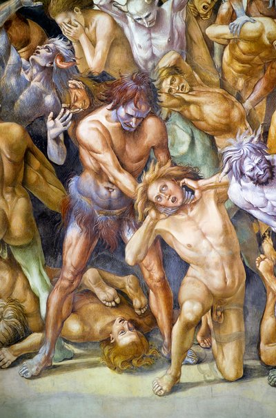 Zatraceni v pekle, z cyklu fresek Poslední soud od Luca Signorelli