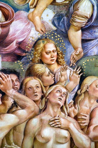 Vyvolení, z cyklu fresek Poslední soud od Luca Signorelli