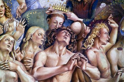Vyvolení, z cyklu fresek Poslední soud od Luca Signorelli
