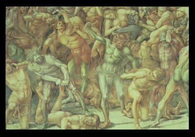 Peklo z Posledního soudu (detail) od Luca Signorelli