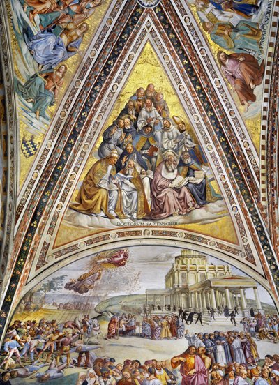 Mučedníci, patriarchové, doktoři církve a panny od Luca Signorelli