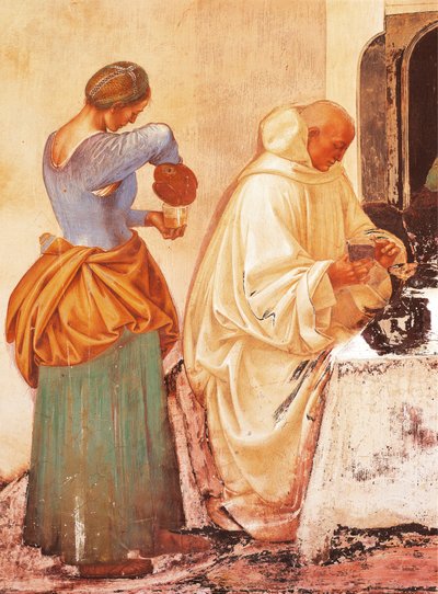 Příběhy svatého Benedikta od Lucy Signorelli (kolem 1445-1523), freska, klášter svatého Benedikta, opatství Monte Oliveto Maggiore od Luca Signorelli