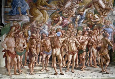 Poslední soud: vyvolený. Detail (freska od Luca Signorelli