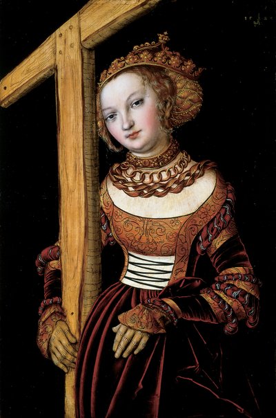 Svatá Helena s křížem od Lucas Cranach the Elder