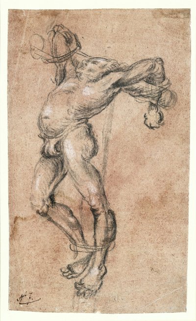 Zloděj na kříži, otočený doleva od Lucas Cranach the Elder