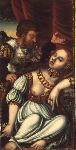 Tarquin a Lukrécie od Lucas (studio of) Cranach