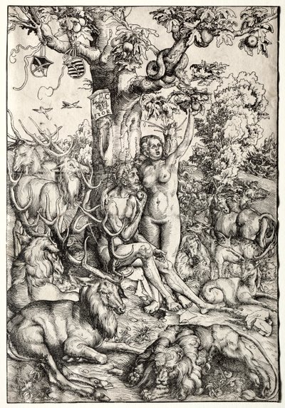 Adam a Eva v ráji od Lucas Cranach