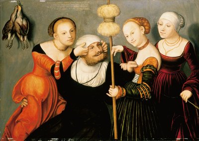 Herkules na dvoře Omphale, 1533 od Lucas Cranach
