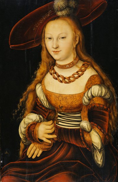 Portrét mladé dámy, kolem roku 1350 od Lucas Cranach