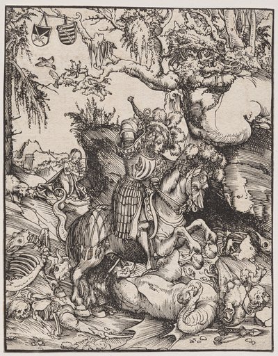 Svatý Jiří zabíjející draka od Lucas Cranach