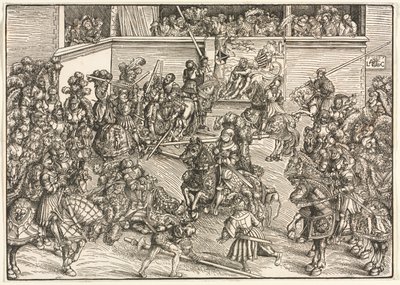 Druhý turnaj s tapiserií Sampsona a lva od Lucas Cranach
