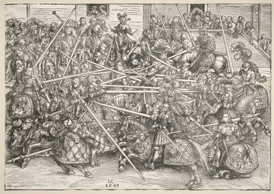 Turnaj s kopími od Lucas Cranach