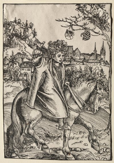 Chlapec na koni, 1506. od Lucas Cranach the Elder