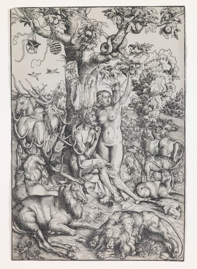 Adam a Eva v ráji od Lucas Cranach the Elder