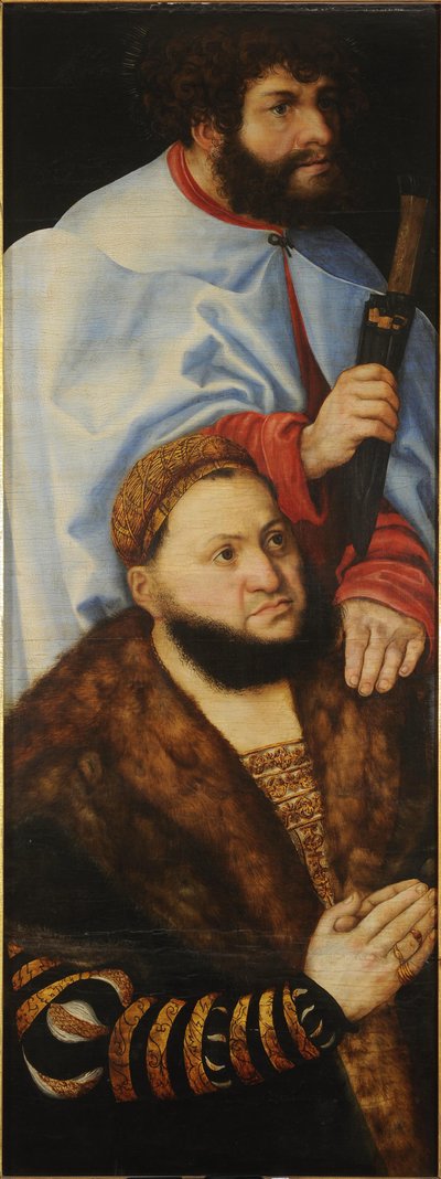 Oltářní obraz Panny Marie neboli tzv. knížecí oltář [levé křídlo] od Lucas Cranach the Elder