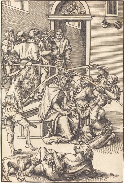 Kristus korunovaný trním od Lucas Cranach the Elder