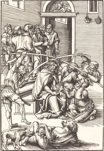 Kristus korunovaný trním od Lucas Cranach the Elder
