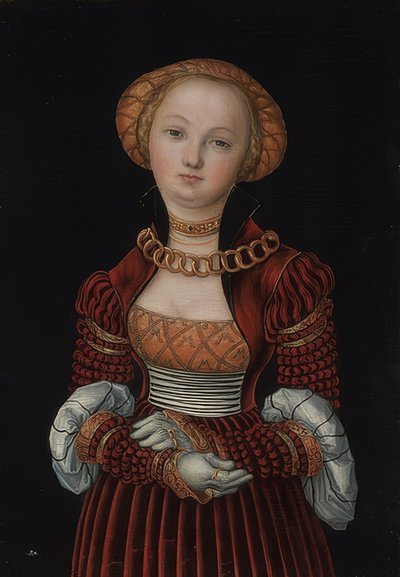 Portrét ženy. Kolem roku 1525 od Lucas Cranach the Elder
