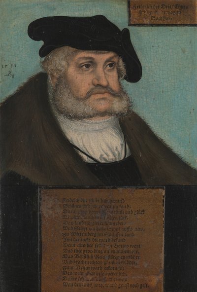 Friedrich III 1463-1525, Moudrý, kurfiřt saský, 1533. od Lucas Cranach the Elder