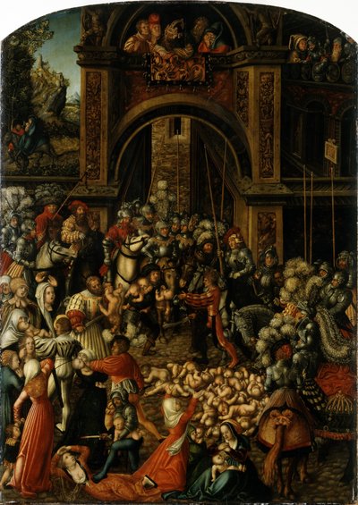 Německy: Bethlehemitischer Kindermort Masakr neviňátek od Lucas Cranach the Elder