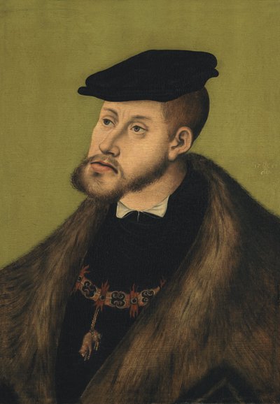Německy: Bildnis Kaiser Karls V. Portrét císaře Karla V. od Lucas Cranach the Elder