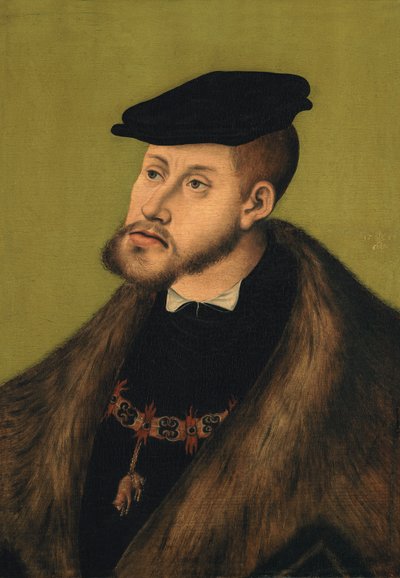 Německy: Bildnis Kaiser Karls V. Portrét císaře Karla V. od Lucas Cranach the Elder