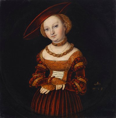 Německy: Bildnis einer Dame Portrét dámy

























" od Lucas Cranach the Elder