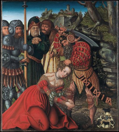 Německy: Das Martyrium der Heiligen Barbara Umučení svaté Barbory od Lucas Cranach the Elder