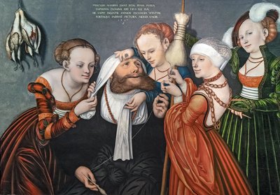 Německy: Herkules bei Omphale Herkules na dvoře Omphale od Lucas Cranach the Elder