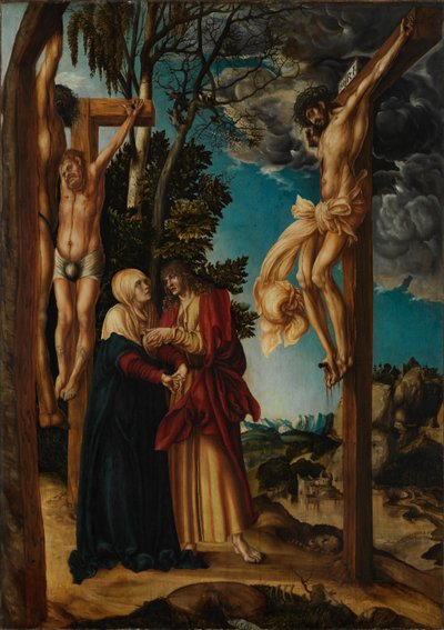 Německy: Klage unter dem Kreuz Oplakávání Krista / Ukřižování v Schleißheimu od Lucas Cranach the Elder