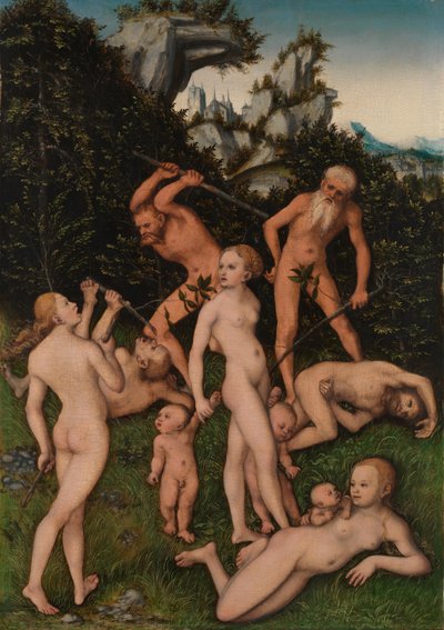 Německy: Primitives Volk The Fruits of Jealousy (The Close of the Silver Age) od Lucas Cranach the Elder