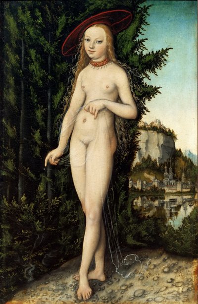 Němčina: Stojící Venuše v krajině Venuše v krajině od Lucas Cranach the Elder