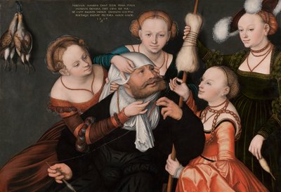 Hercules a Omphale, 1537 od Lucas Cranach the Elder