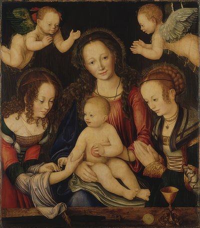 Marie, tzv. knížecí oltář (středová deska). Kolem roku 1510 od Lucas Cranach the Elder