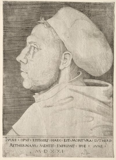 Martin Luther. od Lucas Cranach the Elder